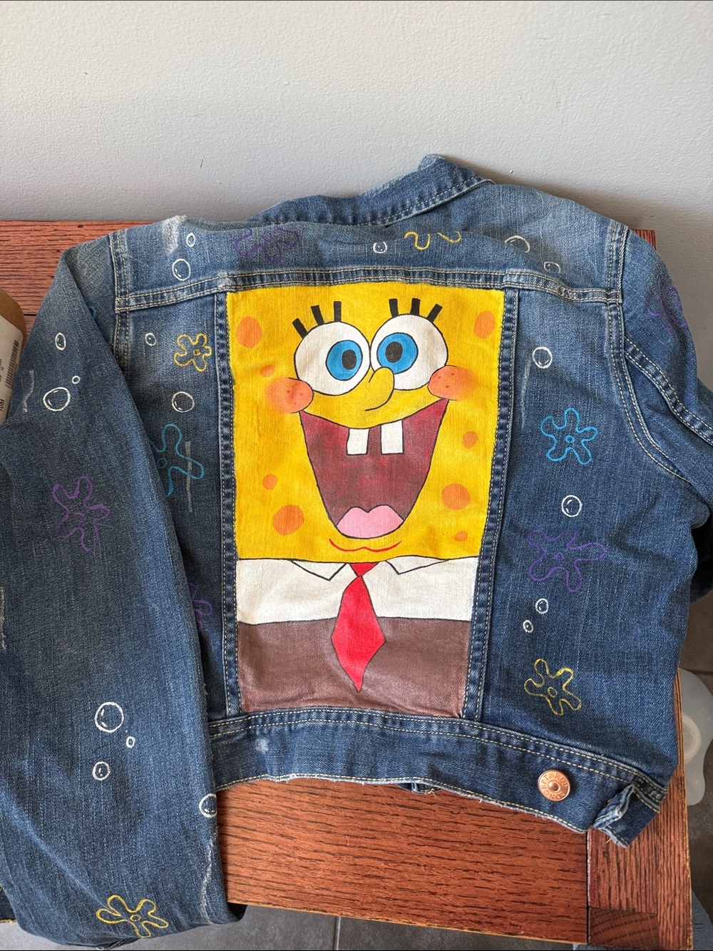 Kids SpongeBob Denim Jacket - Yellow Panel